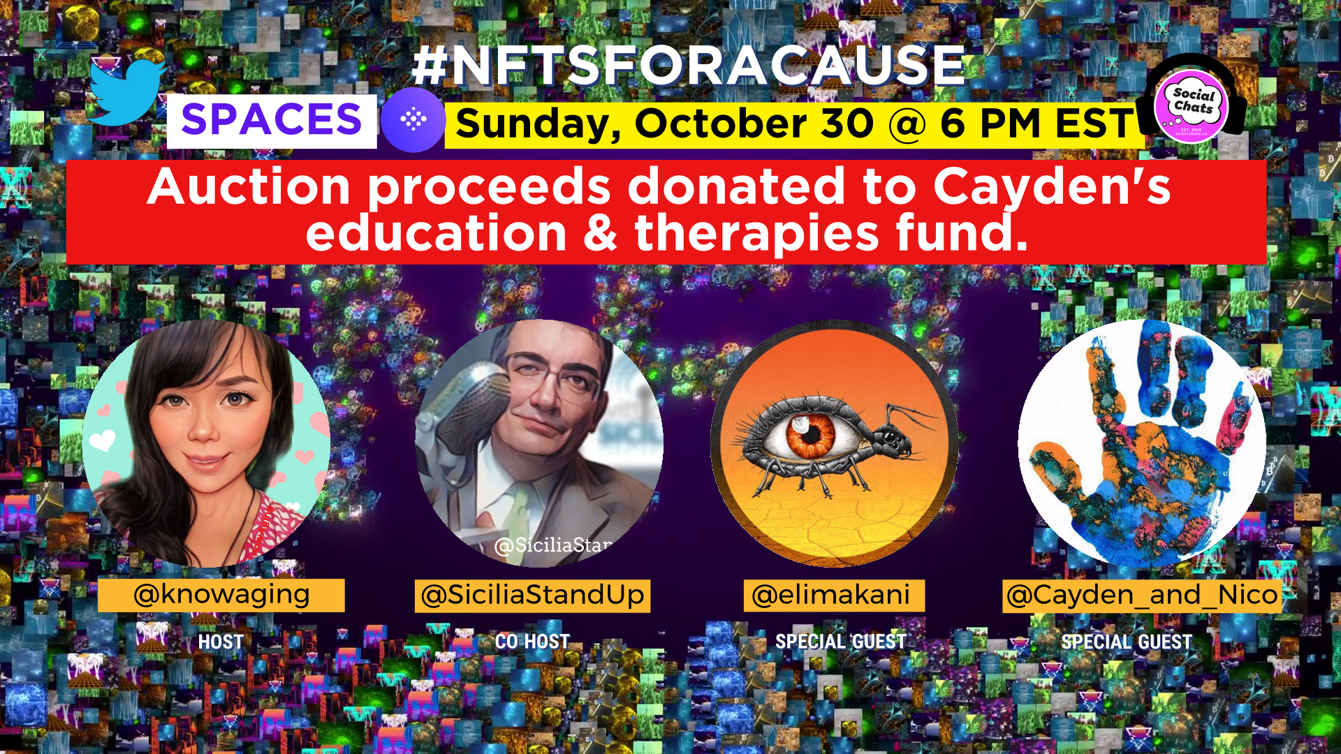 #NFTsForACause (EPS 32): Auction proceeds donated to Cayden's education & therapies fund.