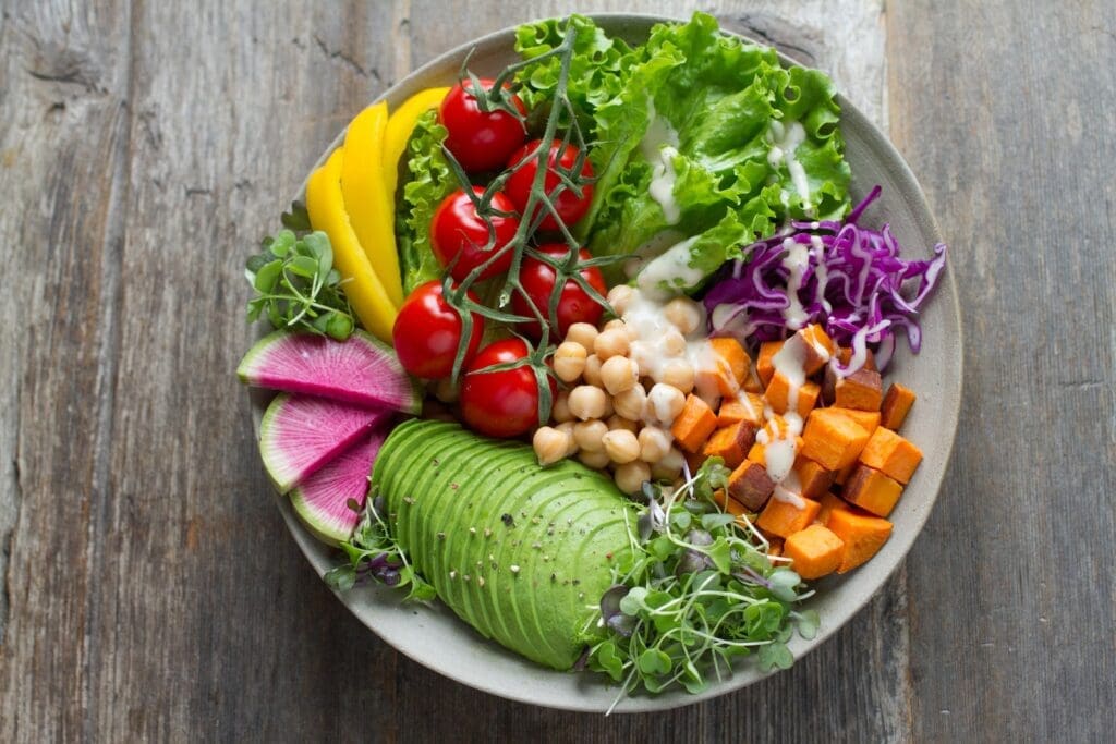Men's Health Week 2023: Fitness & Nutrition. bowl of vegetable salads