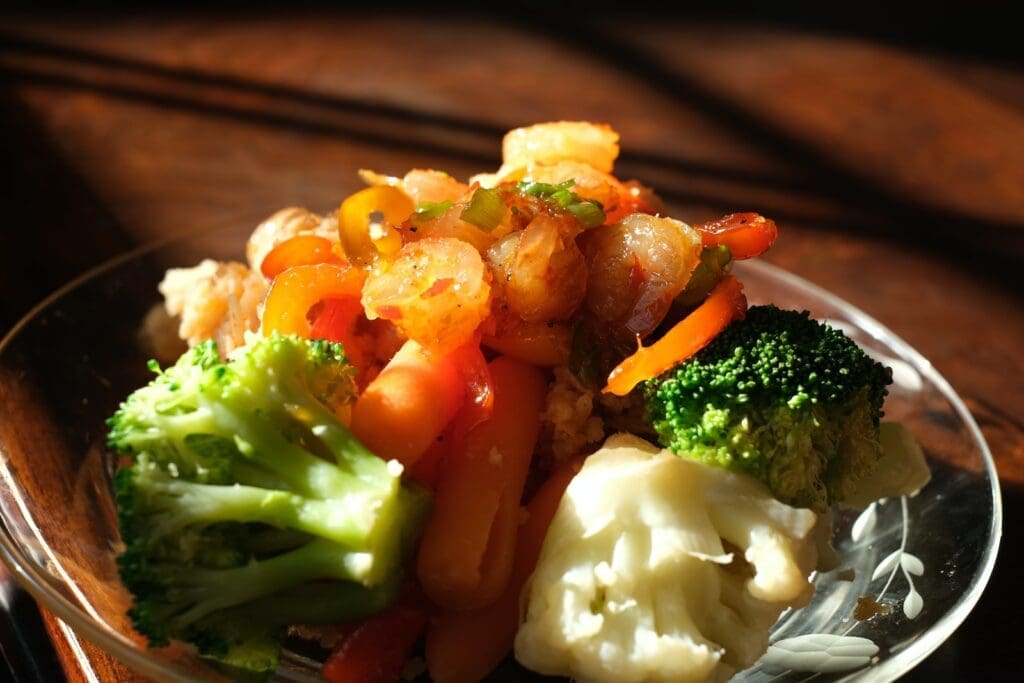 Plant based eating: green and orange vegetable dish